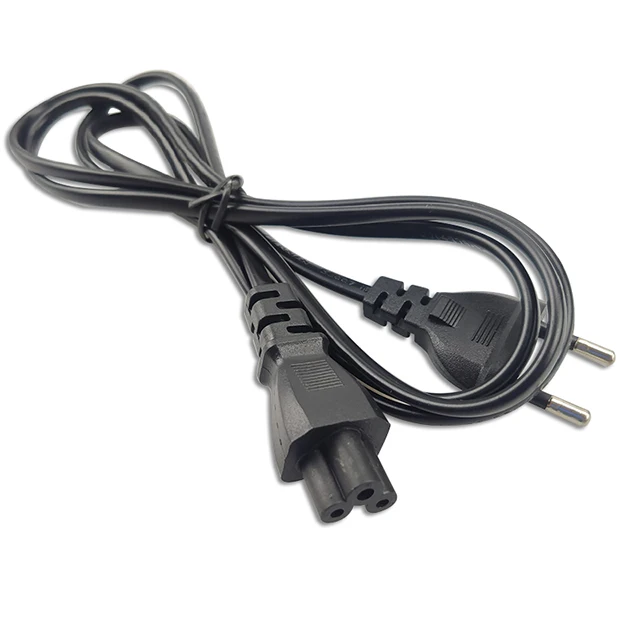 Pure copper 1.5 m Euro-standard Chassis Notebook Power cord PVC Cable Plum Blossom Tail 3 plug AC Power Cord for Computer