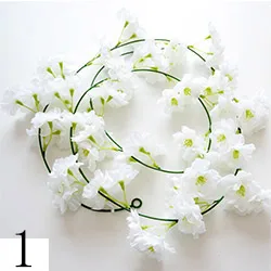 FV-002 оптовая продажа свадебных и цветочным декором с блестками; Выходное платье Сакура гирлянды искусственное Цветущее