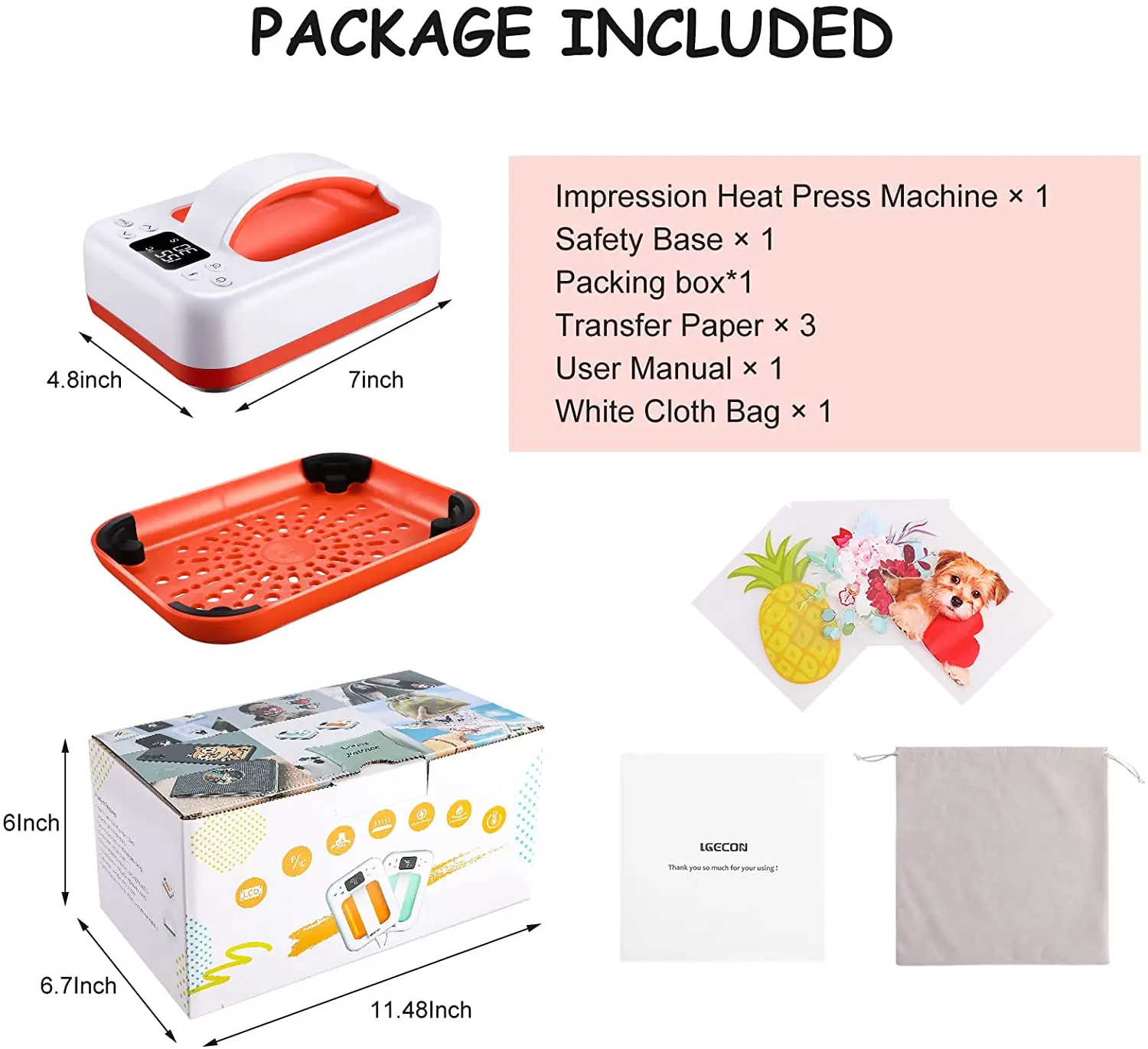 HP6 EASYCOUNT portable Flatbed cricut heat press machine  t-shirt printing machine press transfer all 5  in one Hot sell digital