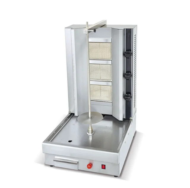 New Design 4 burners Industrial dried meat gas shawarma grill machine turkey doner kebab equipment grill