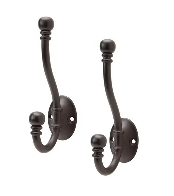 Hooks Vintage Hanger Black Rack Brass Decorative Metal Nordic Wholesale Rustic Wall Mounted Coat Hook
