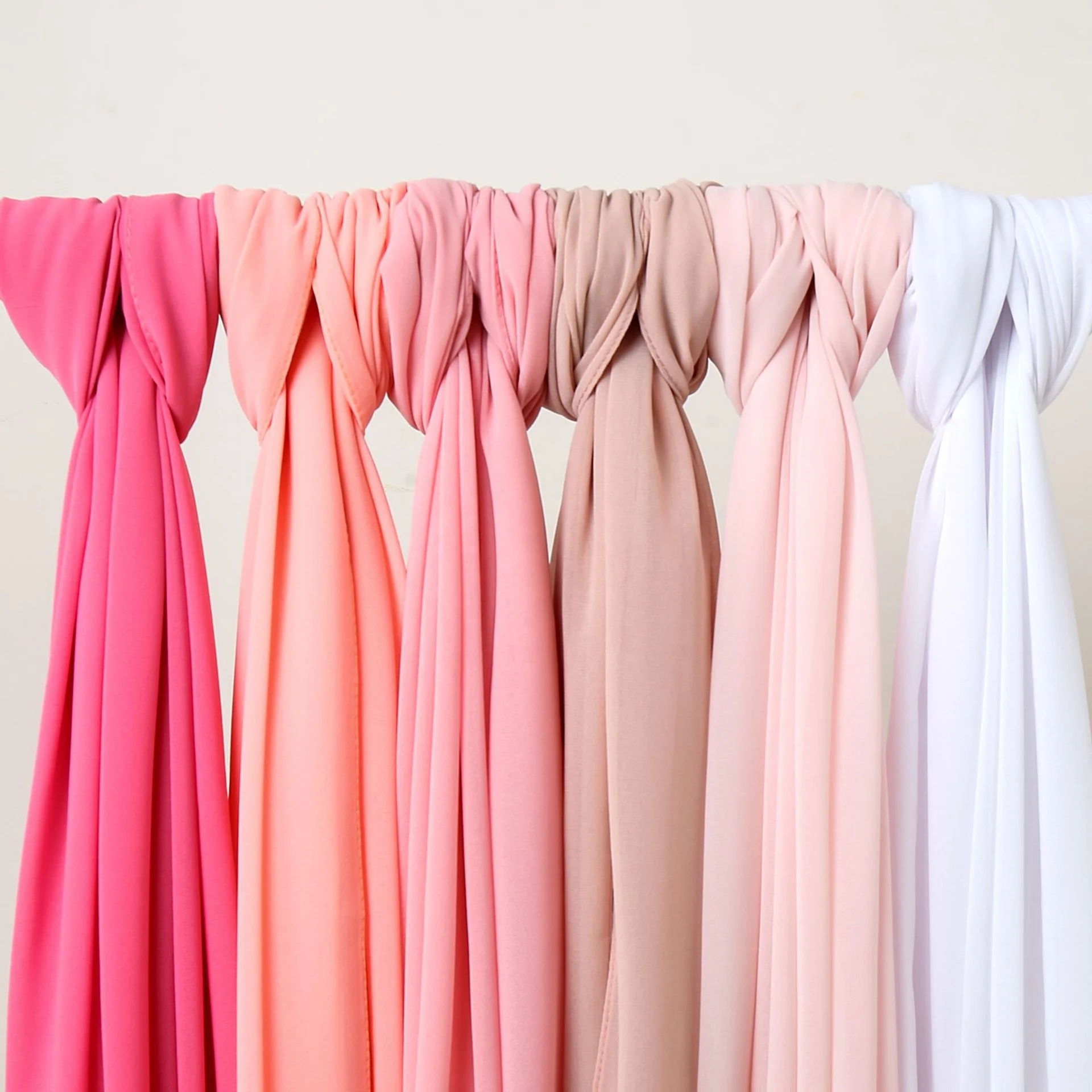 Wholesale Islamic Lady Women Shawl Scarf Arab Dubai Malaysia Muslim Plain Chiffon Hijab