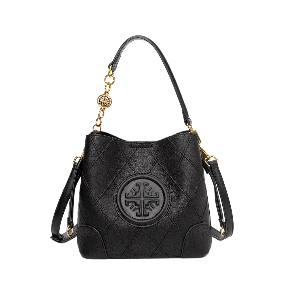 T Logo Customize Shopping Black Large Capacity Cowhide Fur Designer Luxury Brands Shoulder Bucket Bags