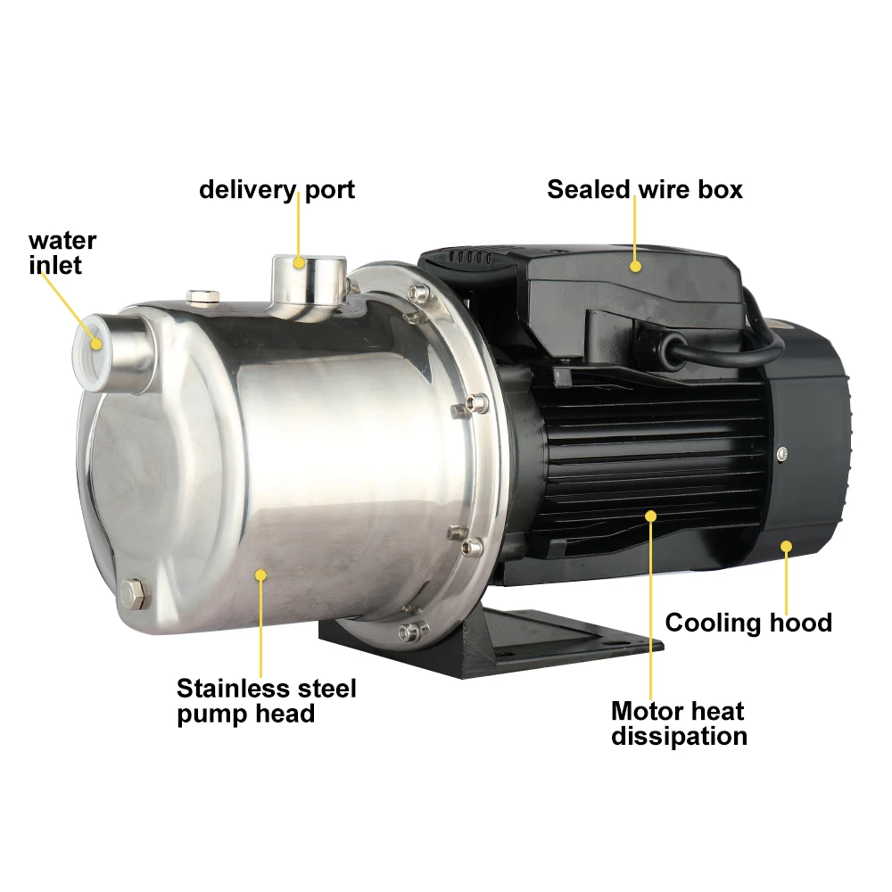 Портативный 40 м Высокоподъемный бесщеточный Солнечный самовсасывающий струйный водяной насос для водоснабжения и воды