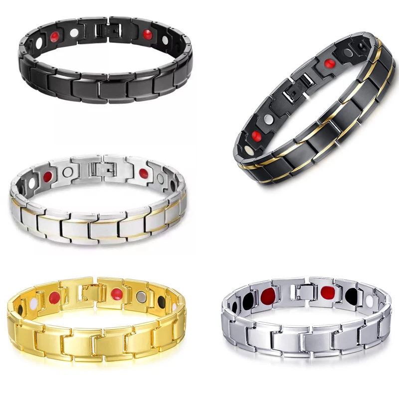 Wholesale fashion couple bracelet jewelry stainless steel magnetic bracelet men