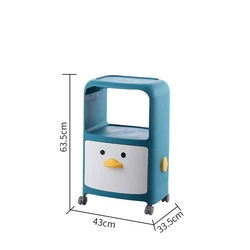 Plastic High Capacity Children Cabinet Toy Storage Rack Kid Clothes Cabinet