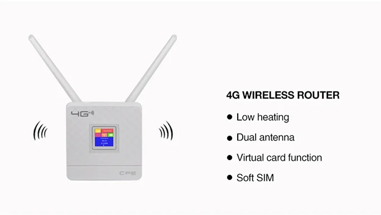 
Indoor 4G LTE CPE Desk Router LAN WAN 150Mbps 802.11.b/g/n CE Rohs Support MIFI Hotspot Global Travelling Free Customization 