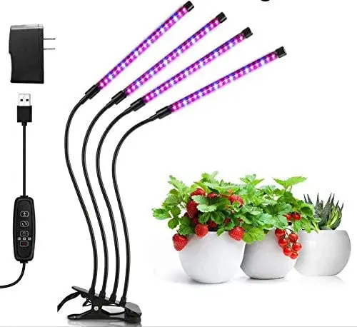 ETL CE Reliable Shenzhen factory 6H9H12H timed clip Flexible gooseneck 12W18W24W phytolamp full spectrum grow lights