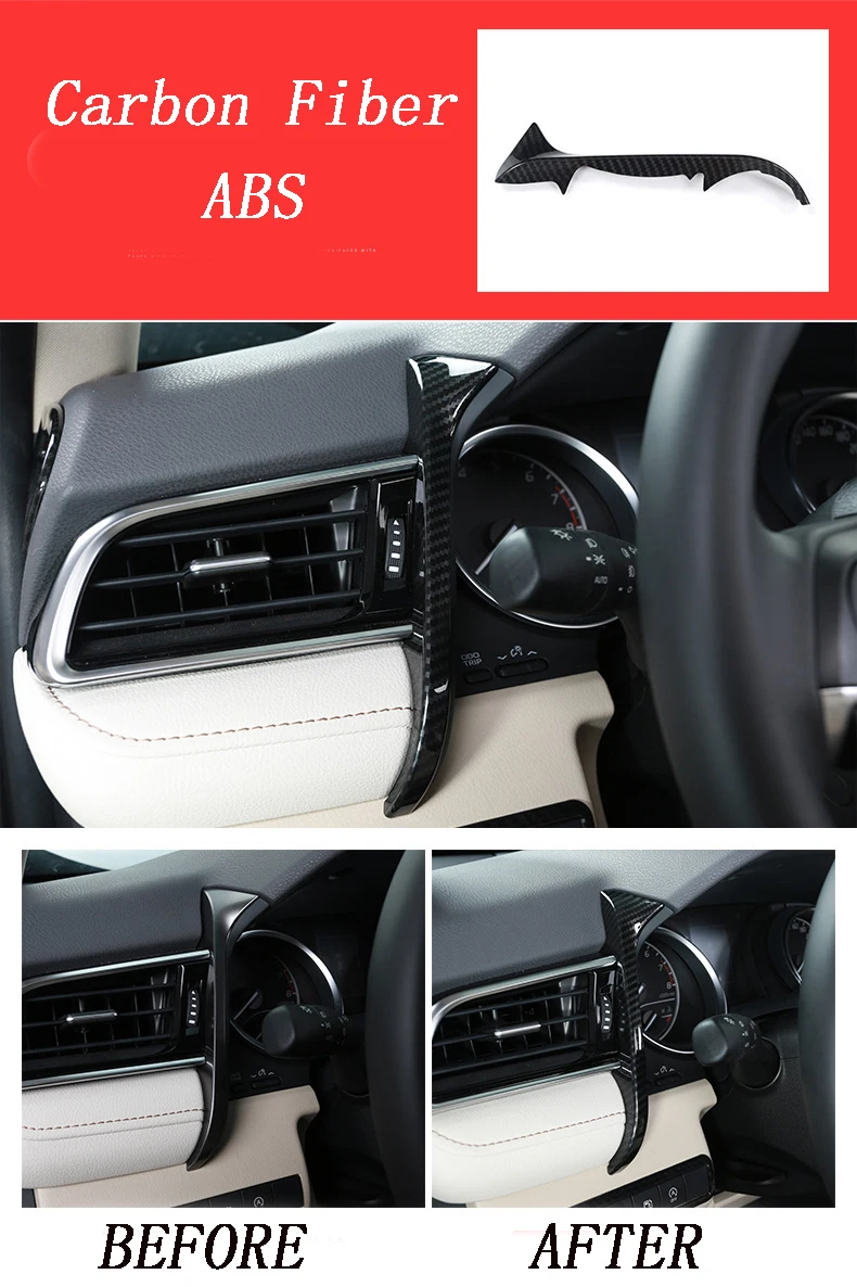 High Quality Auto Car Carbon Fiber Interior Panel Cover Protector Trim Body Kit Upgrade Accessories For Toyota Camry 2018-2023