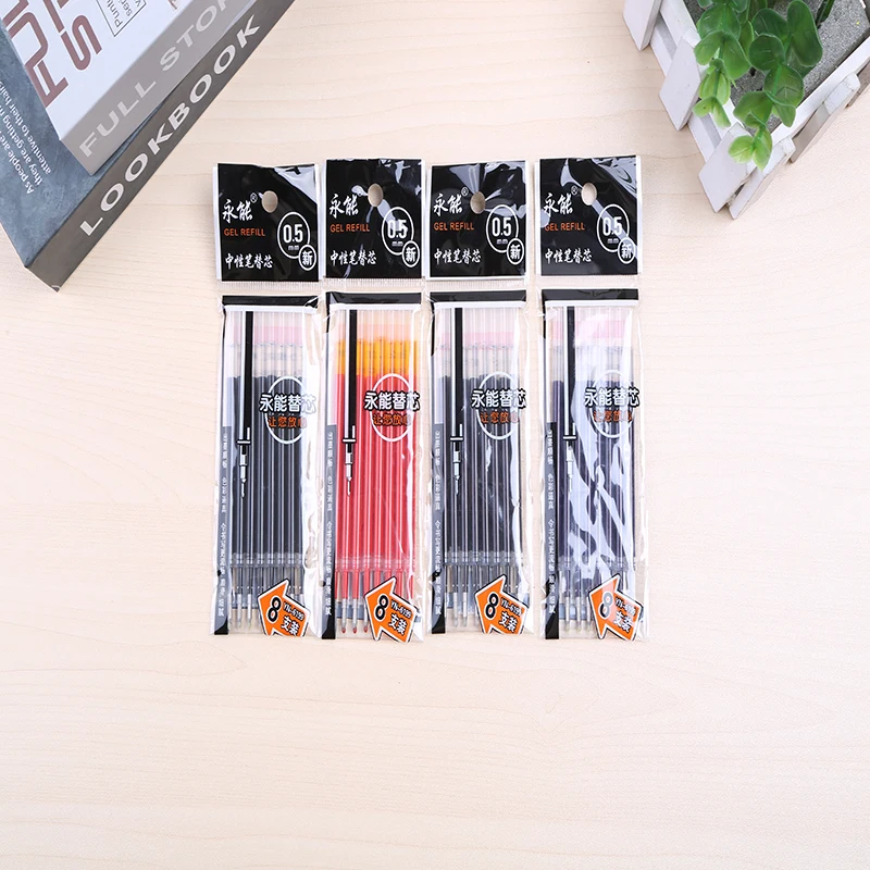 Высокое качество, экспорт, самые популярные пластиковые разноцветные гелевые чернила, сменные стержни 0,5 мм