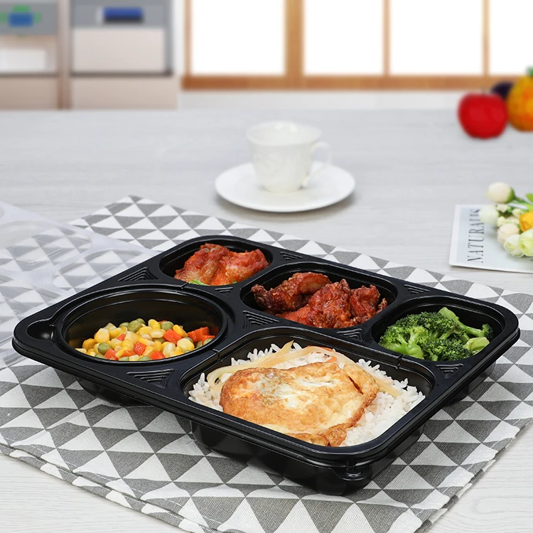 Новое поступление одноразовые контейнеры для микроволновки bento box с 5 отсеками