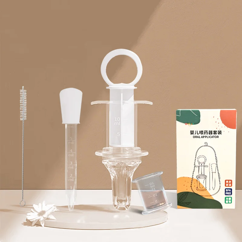 Wholesale Anti Choking Baby Oral Feeding Syringe Feeder Baby Medicine Dispense Syringe Pacifier Silicone Baby Medicine Feeder