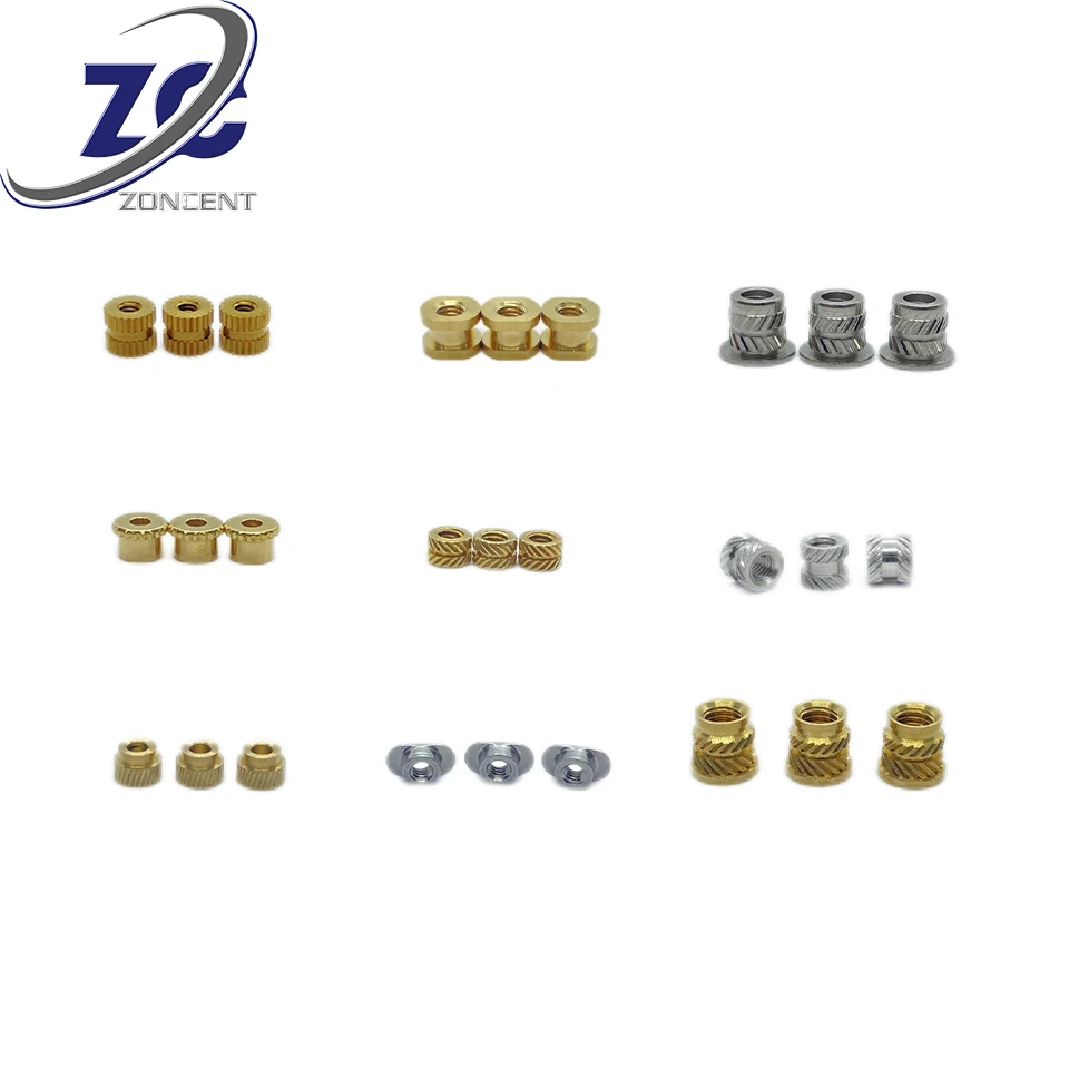 Custom High Precision Knurled insert nut mini CNC Turning Micro Machining Brass Lathe Turning Mechanical Parts