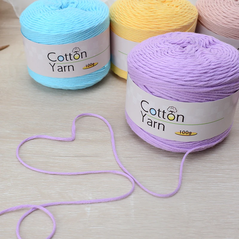 environmentally friendly dye hand knitting combed yarn crochet 16 ply 100% cotton yarn for baby