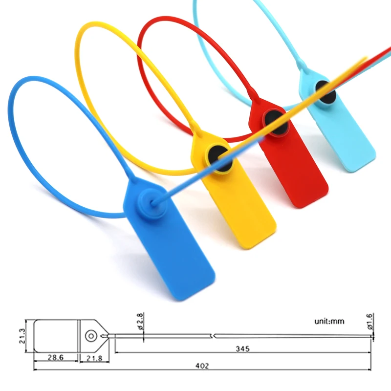 OY-PS106 High security tamper proof barcode pull tight plastic seals
