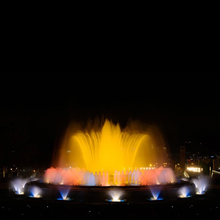 Water Fountain Egypt Round Shape Pool DMX Small Dancing Musical Fountain for Road Roundabout