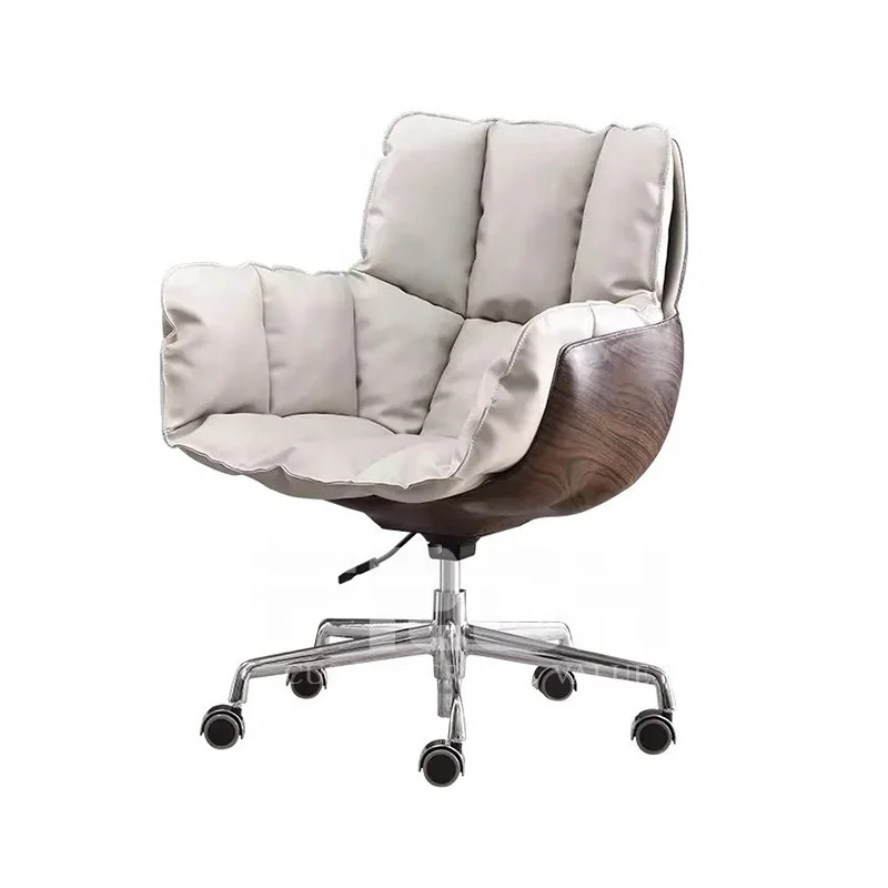 Customized Modern Comfortable Short Back Swivel Adjustable Executive Leather Home Office Chair