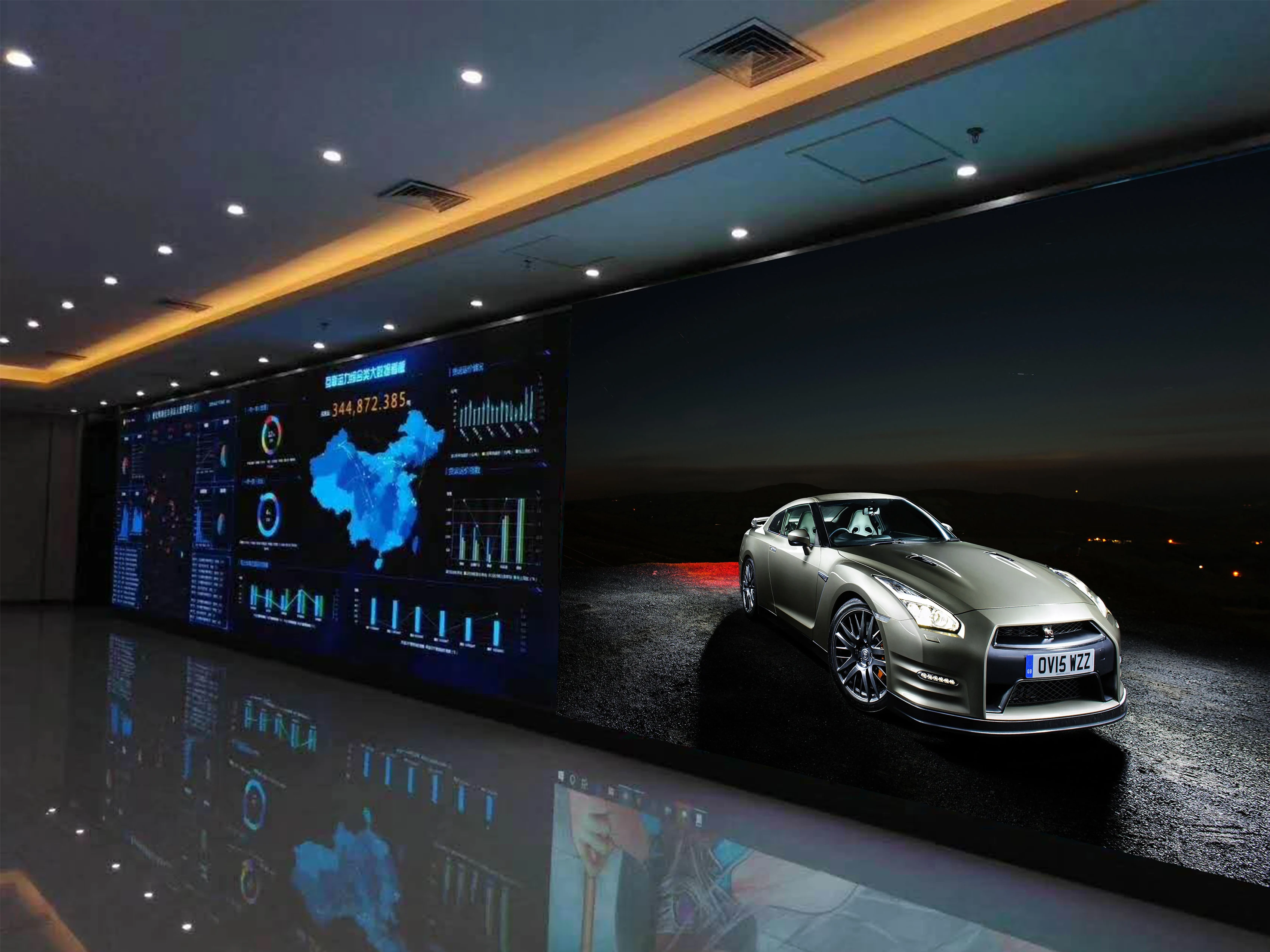 TOPLED dazzling hologram programmable mini free japanese movie large digital counter dj pop up wall screen led text display sign