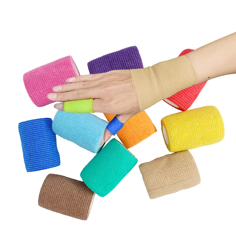Bulk wholesale printing horse elastic cohesive bandage 2.5cm 5cm 7.5cm 10cm self adhesive cohesive bandage