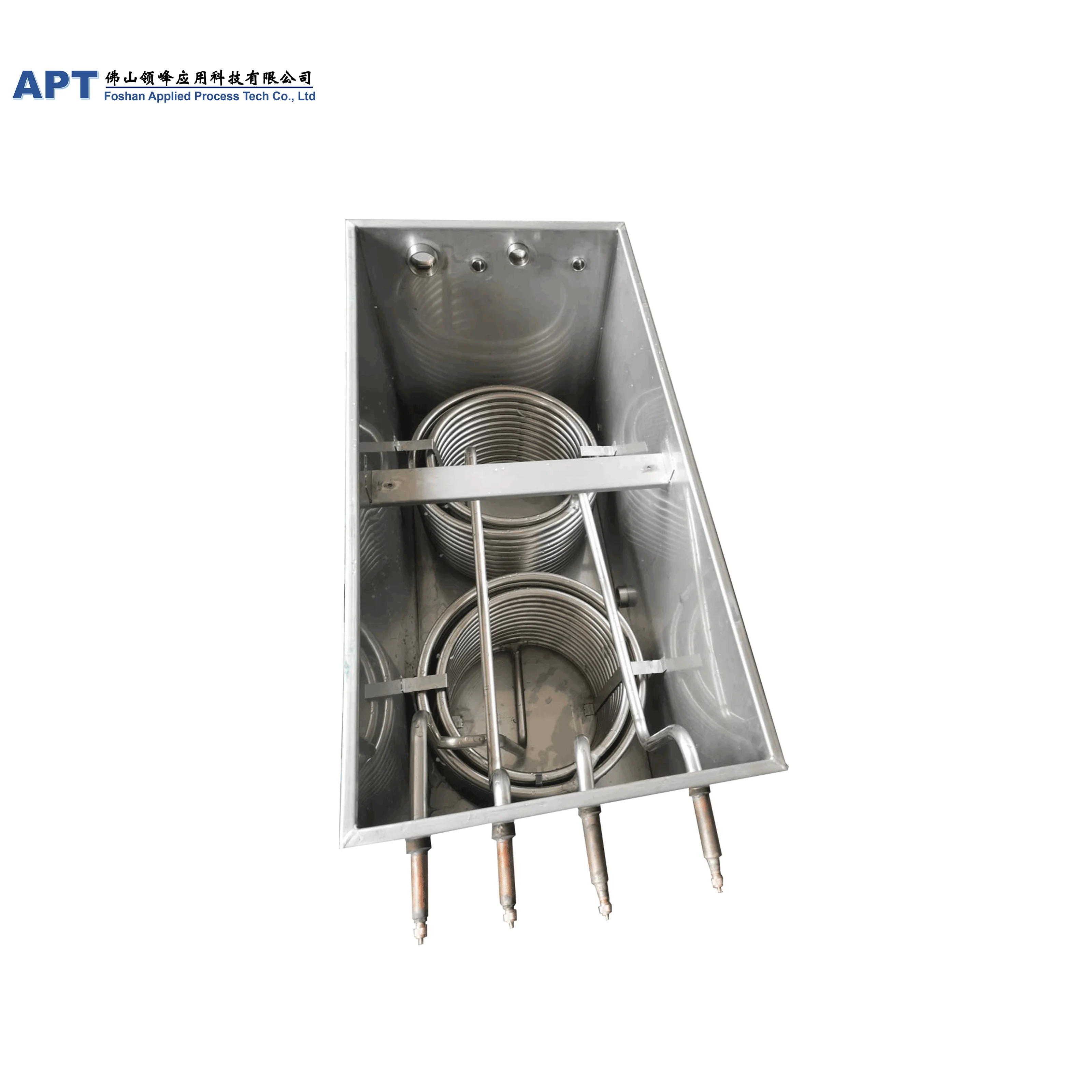 
APT 17.5KW food grade safety stainless steel coil beer heat exchanger with water tank 