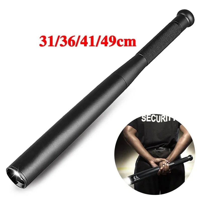 Newest Security LED Flashlight Stick Outdoors Emergency Personal Torch Supplies Extended Baseball Baton Anti Riot Equipments