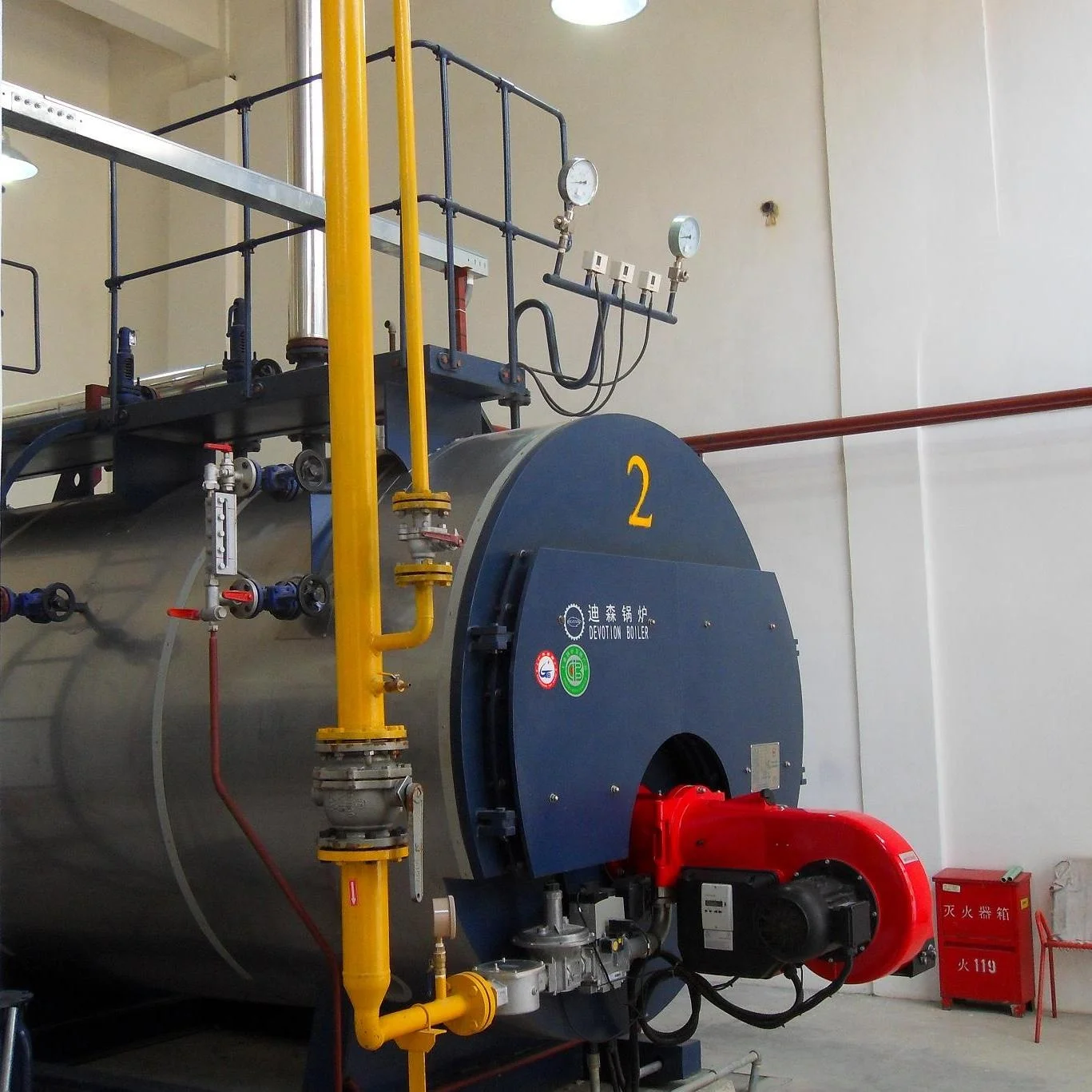 Chinese clean energy and heating system supplier producing 10 tons per hour gas fuel steam boiler for power plant
