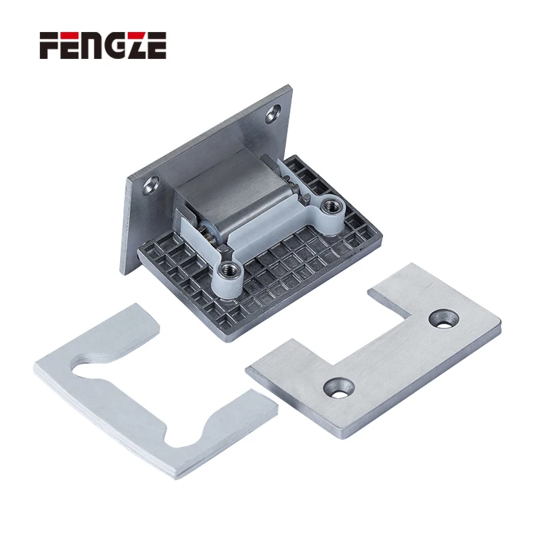 FENGZE High Quality Automatic Door Pivot Hinge Stainless Steel Wall to Glass Hinge Sliding Door Shower Hinge Glass Accessories