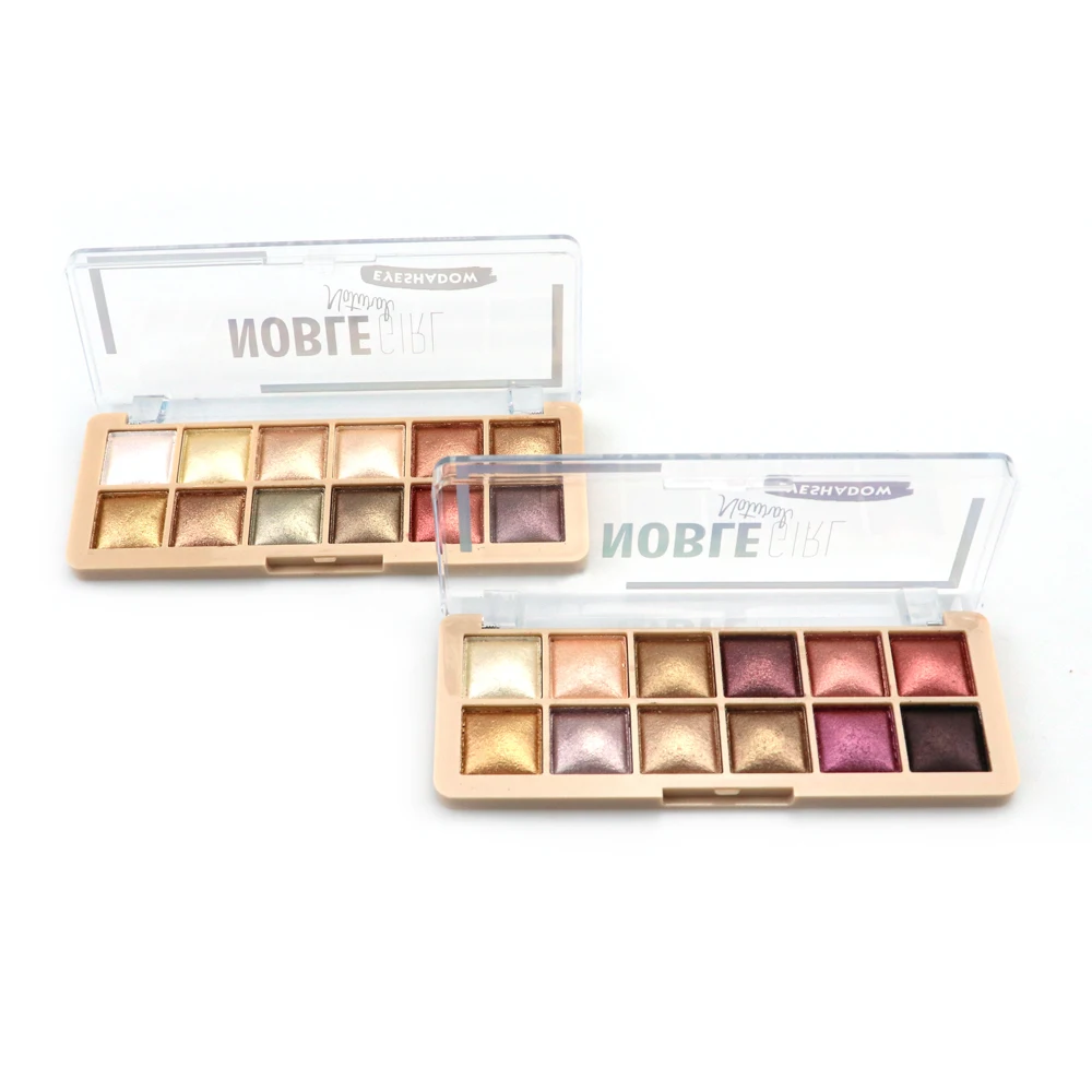 Create Custom Shimmer Eye Shadow Fully Vegan High Pigment Cosmetic 12 Colors Clear Transparent Pearl Eyeshadow