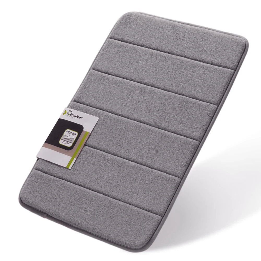 Cheap Memory Foam Bath Mats Bathroom Horizontal Stripes Rug Water Absorbent Soft Comfort Anti slip Bath Mats