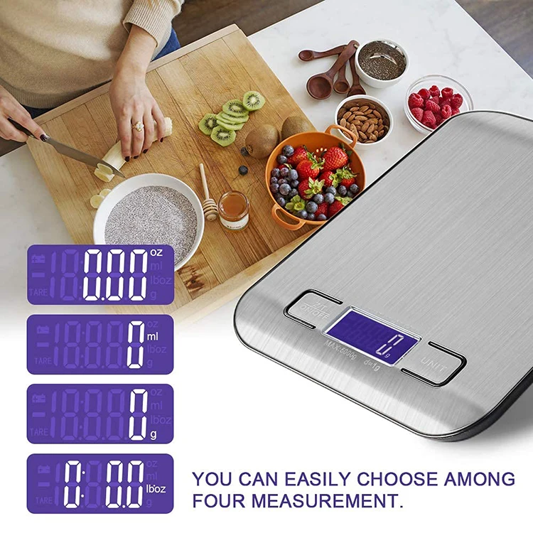 Low Price Stainless Steel Multifunction 5Kg 11Lb Weight Electronic Weighing Kitchen Food Digital Scale