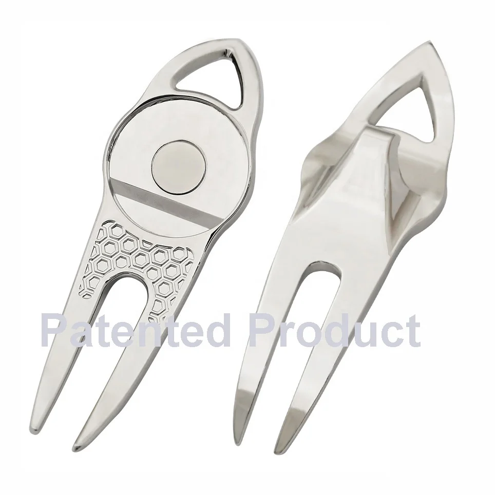 Factory Direct Multifunctional Bottle Openern Can Opener Golf Divot Pitch Repair Tool with Custom Metal Golf Ball Marker