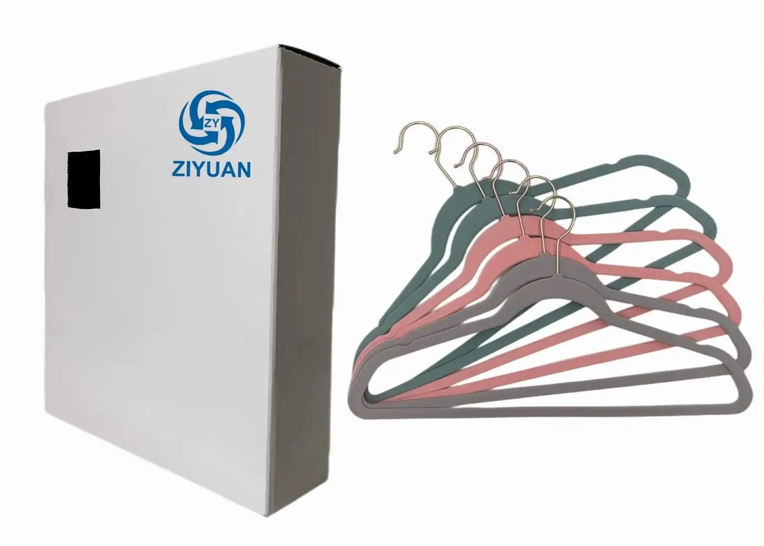 Sell Well New Type Velvet Coated Hangers Black Flock Coat Suit Hanger Luxury Velvet Hangers