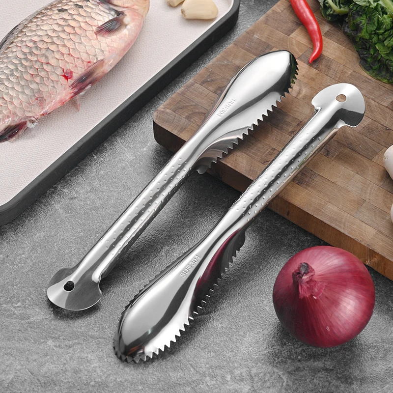 New Design Kitchen Gadget Cleaning Tools metal 304 Convenient Planer Fish Remover Fish Scales Skin fast Fish Scaler Remover