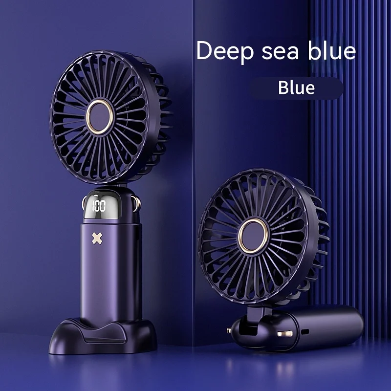Portable USB Rechargeable Mini Cooling Fan 5 Speed Hands-Free Mini Table Desk Phone Stand Fan Foldable Cooling