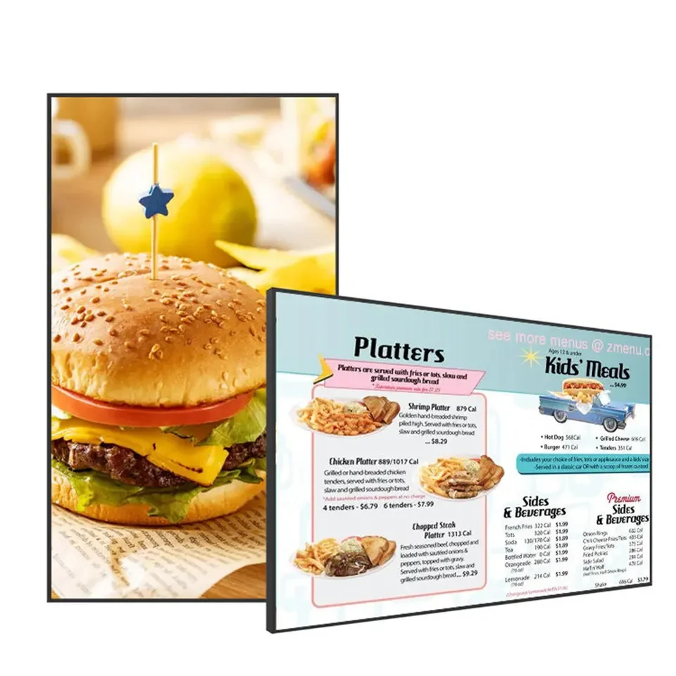KFC/магазин молочного чая/ресторан/Кофейня электронный ЖК-дисплей с цифровым разделенным экраном