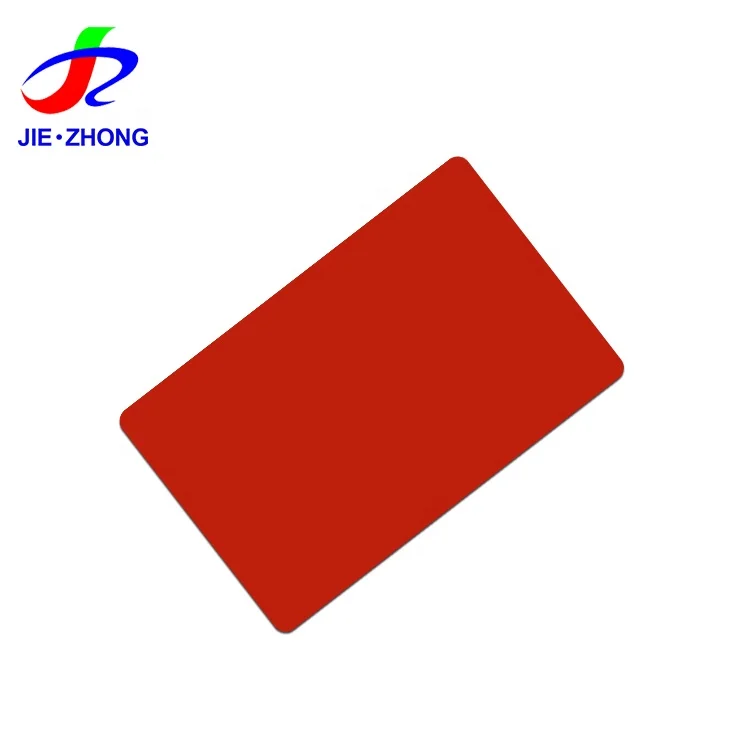 New Material 100% CR80 Size Solid Color Blank Black/Yellow/Green/Red PVC Plastic Card