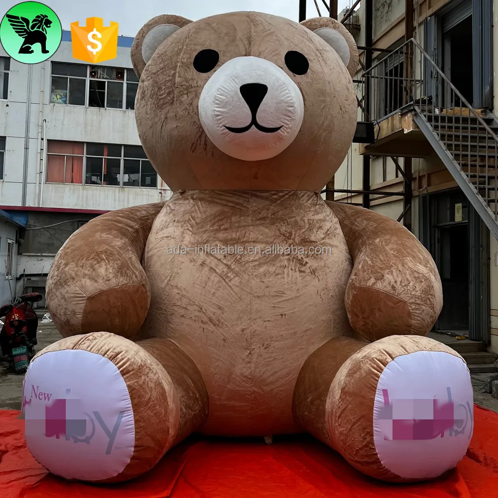 4m Giant Inflatable Plush Cartoon Customized 13ft Event Advertising Inflatable Bear Mascot For Festival A9600