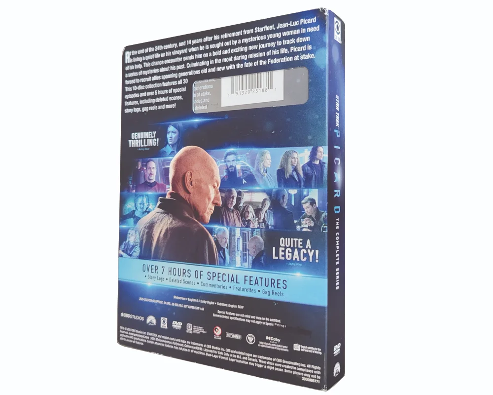 Star Trek Picard Сезон 1-3 полная серия 10 дисков оптовая продажа лидер продаж DVD фильмы сериалы CD-мультфильмы бесплатная доставка