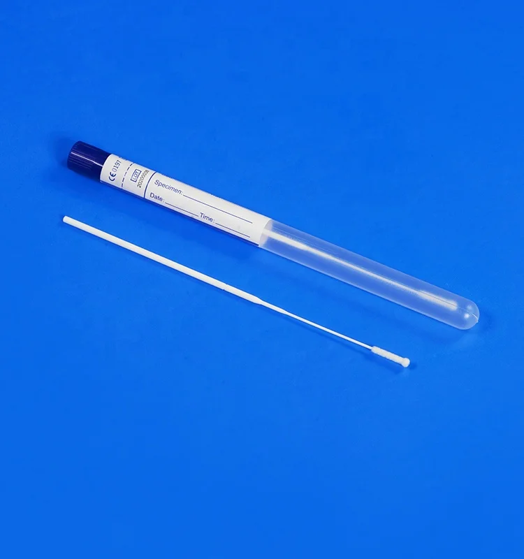 Sterile Pharyngeal Nose Nasal Medical Transport Specimen Collection Swab with Tube