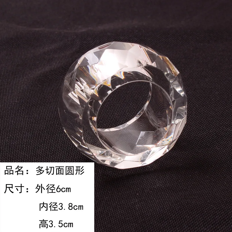 Clear Solid Acrylic Flower Holder Wholesale plastic glass rustic lucite napkin ring