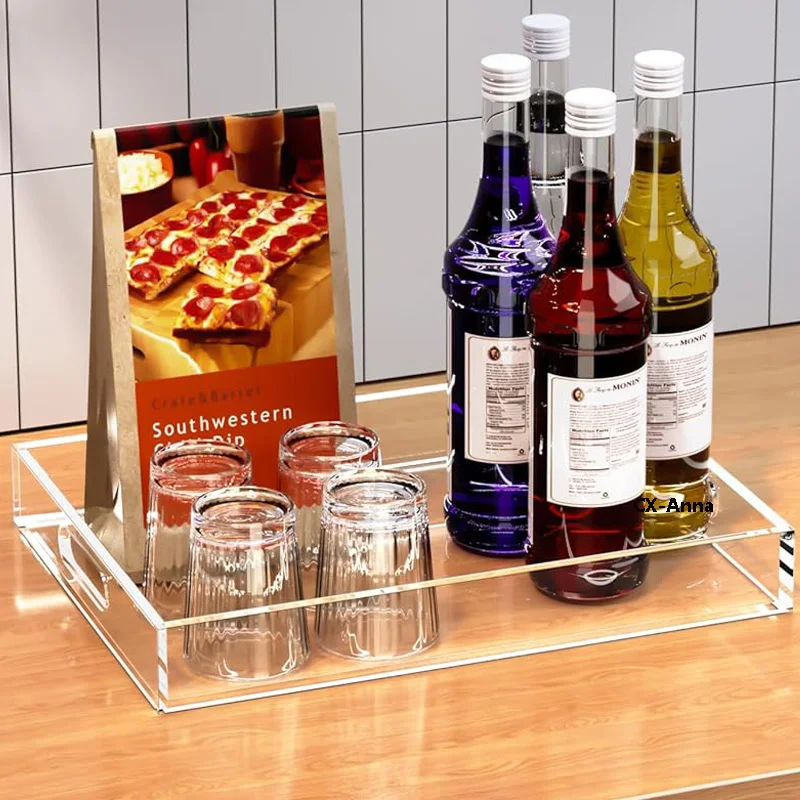 factory wholesale custom size square clear plexiglass acrylic tray