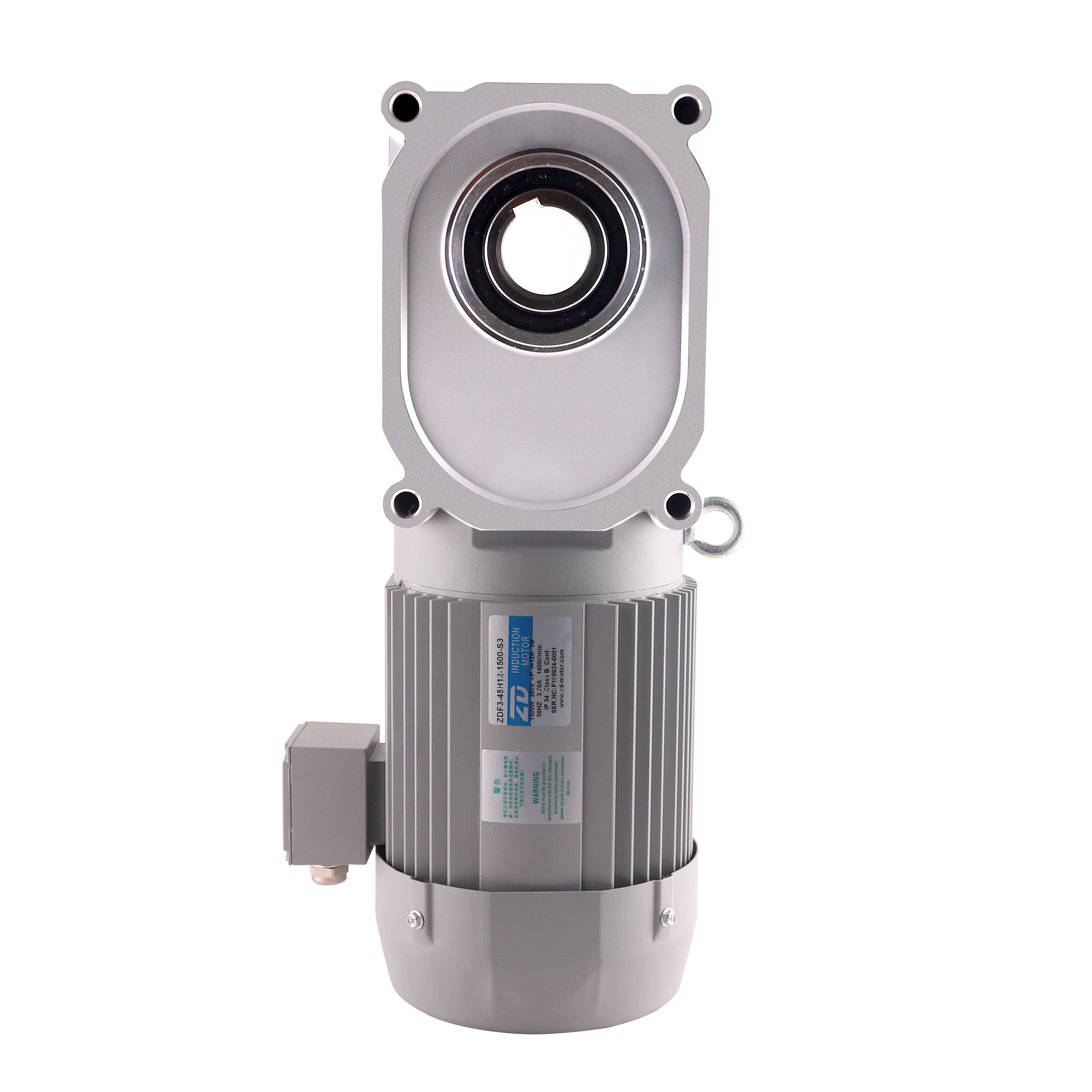 ZD Leader 3phase 200V 220V 380V 1.5kw AC Hypoid Gearmotor with Right Angle Hollow Shaft