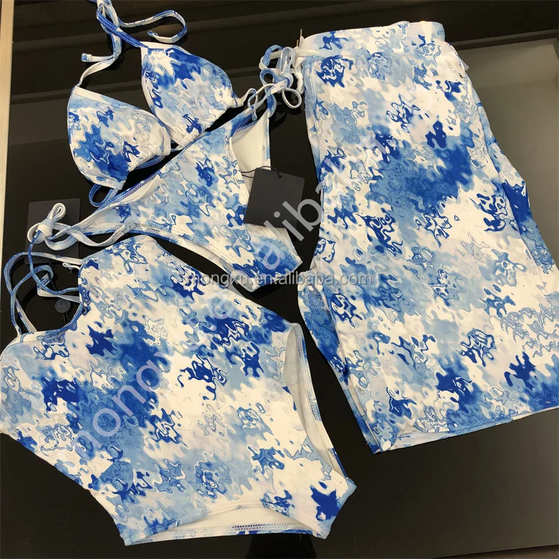 Designer Print Swimsuit Mother and Me Daughter Family Matching Bikini Swimwear Famous Brand Women Bikini sets Beach Swimwear