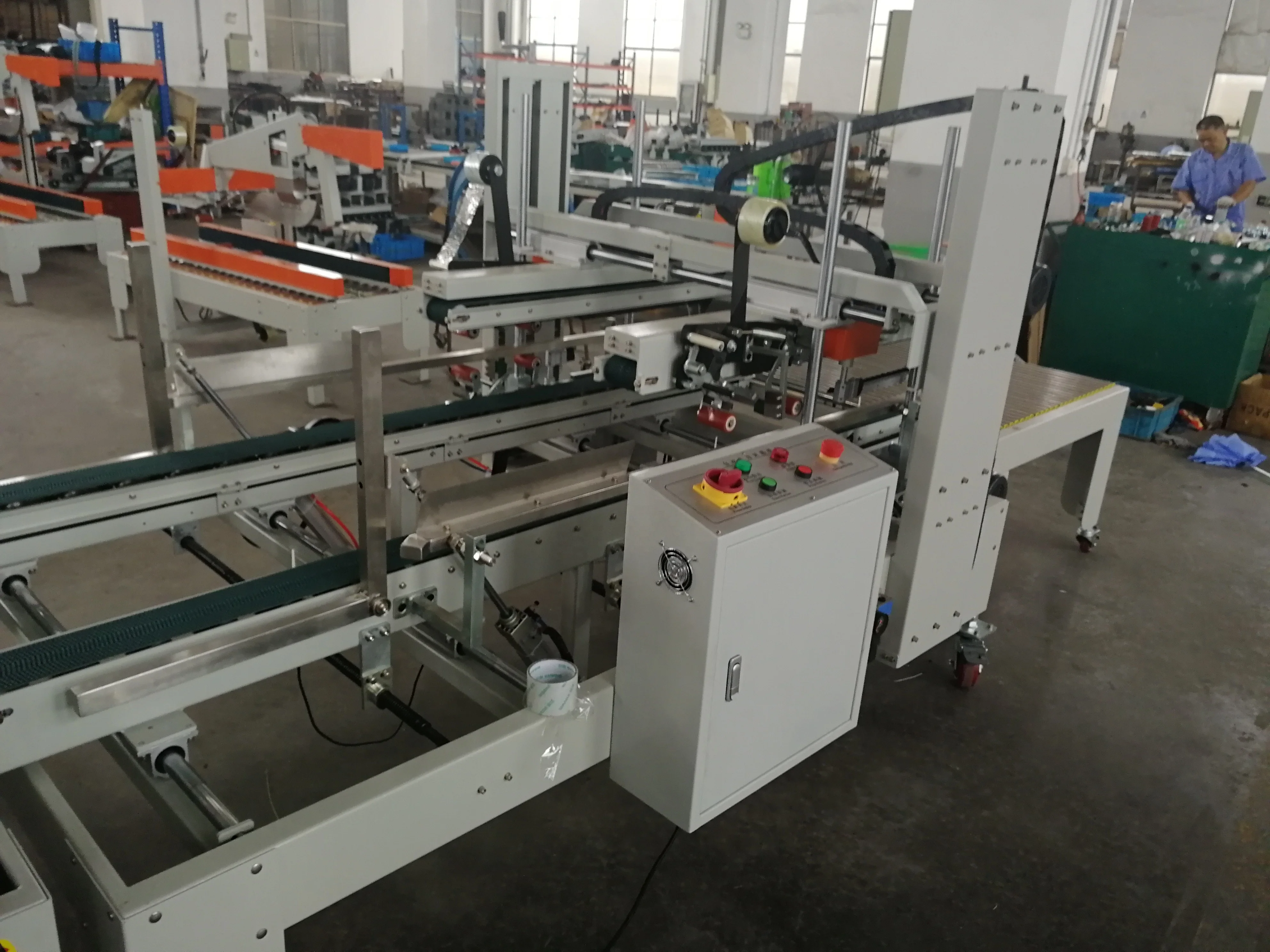 Automatic Bottom Sealer Case Erector Machine Carton Forming Machine
