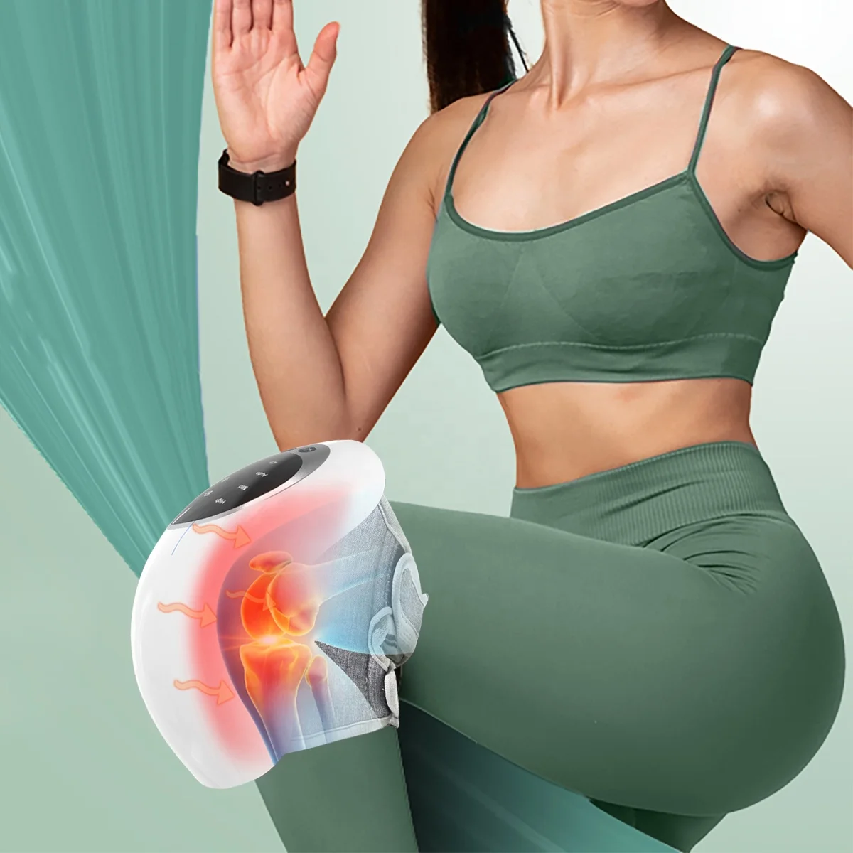 Smart Arthritis Heating New 2023 Knee Massager Belt Joint Wrap Vibration Physiotherapy Electric Knee Massager With Heat