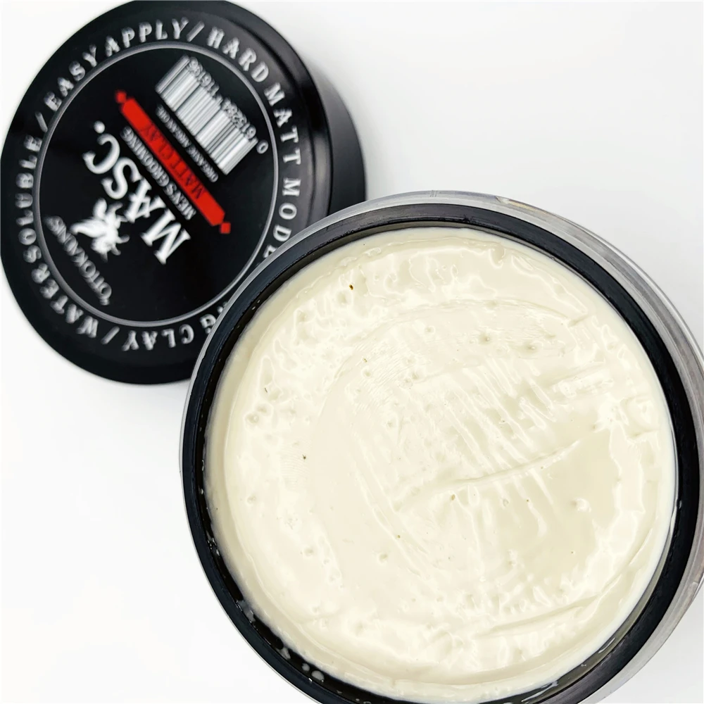 MASC factory price Strong Hold High Shine 48 Hours Long-Lasting Water Base Hair Styling Pomade Hair Clay for Men