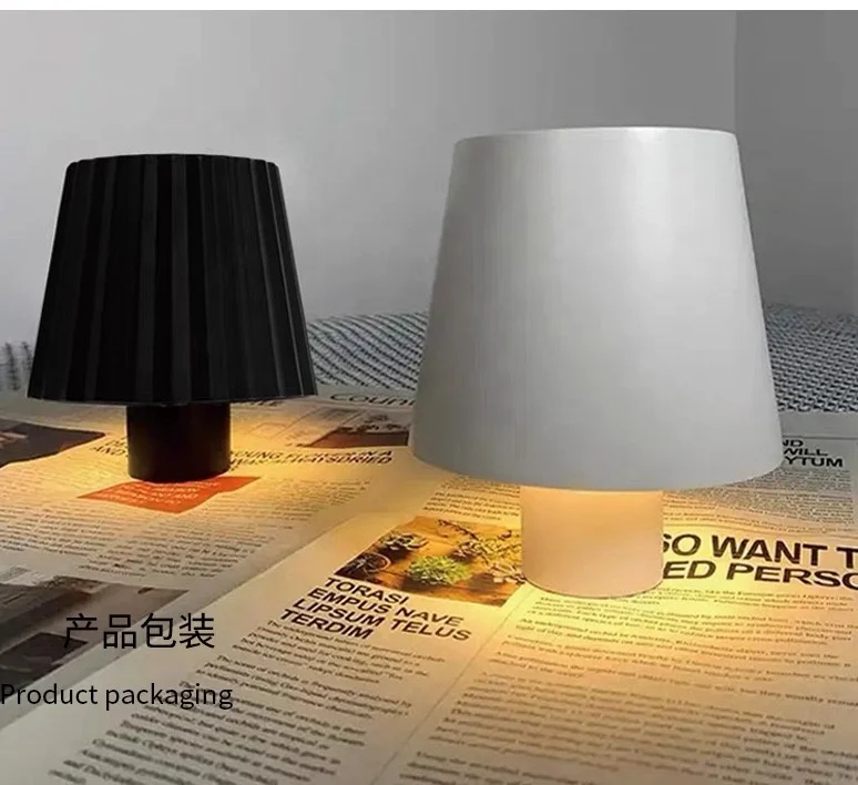 LED Cordless Portable Battery Wine Bottle Mushroom Lamps Restaurant Bar Table Lamp Rechargeable Modern Touch Desk Light