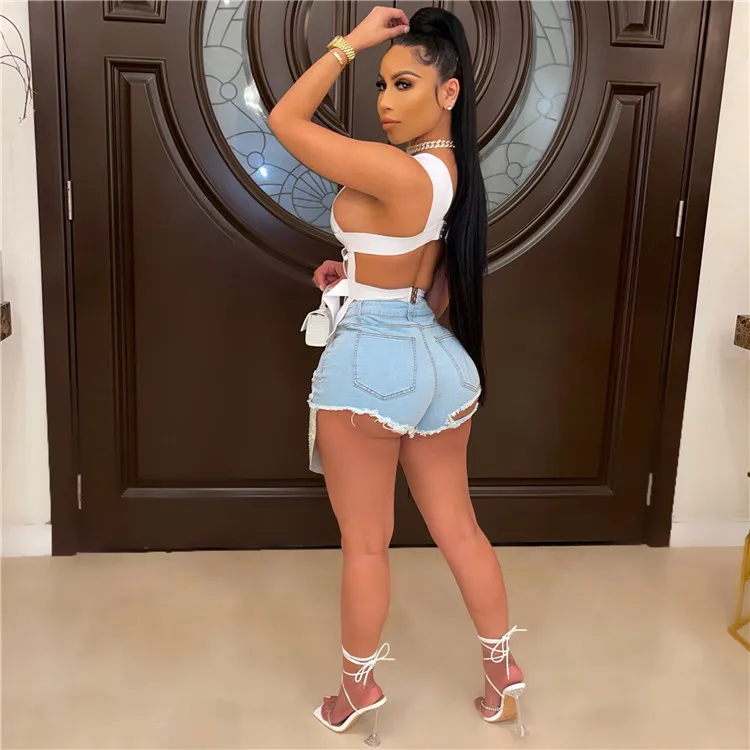 2021 New Summer Cloth Matching Elastic Stretch White Crop Top Women T Shirt Tight Top Women Designer t-Shirt