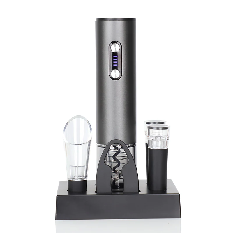Electric Wine Bottle Opener Set with Base Wine Accessories Gadget Promotional Gift Sets