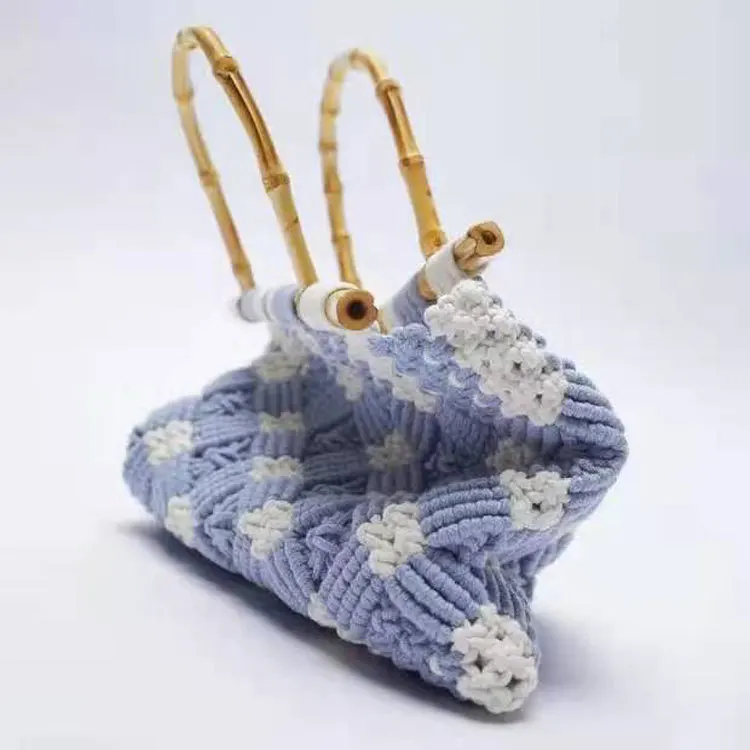 Summer Straw Braided Beach Square Bag Woven straw and rattan handbag